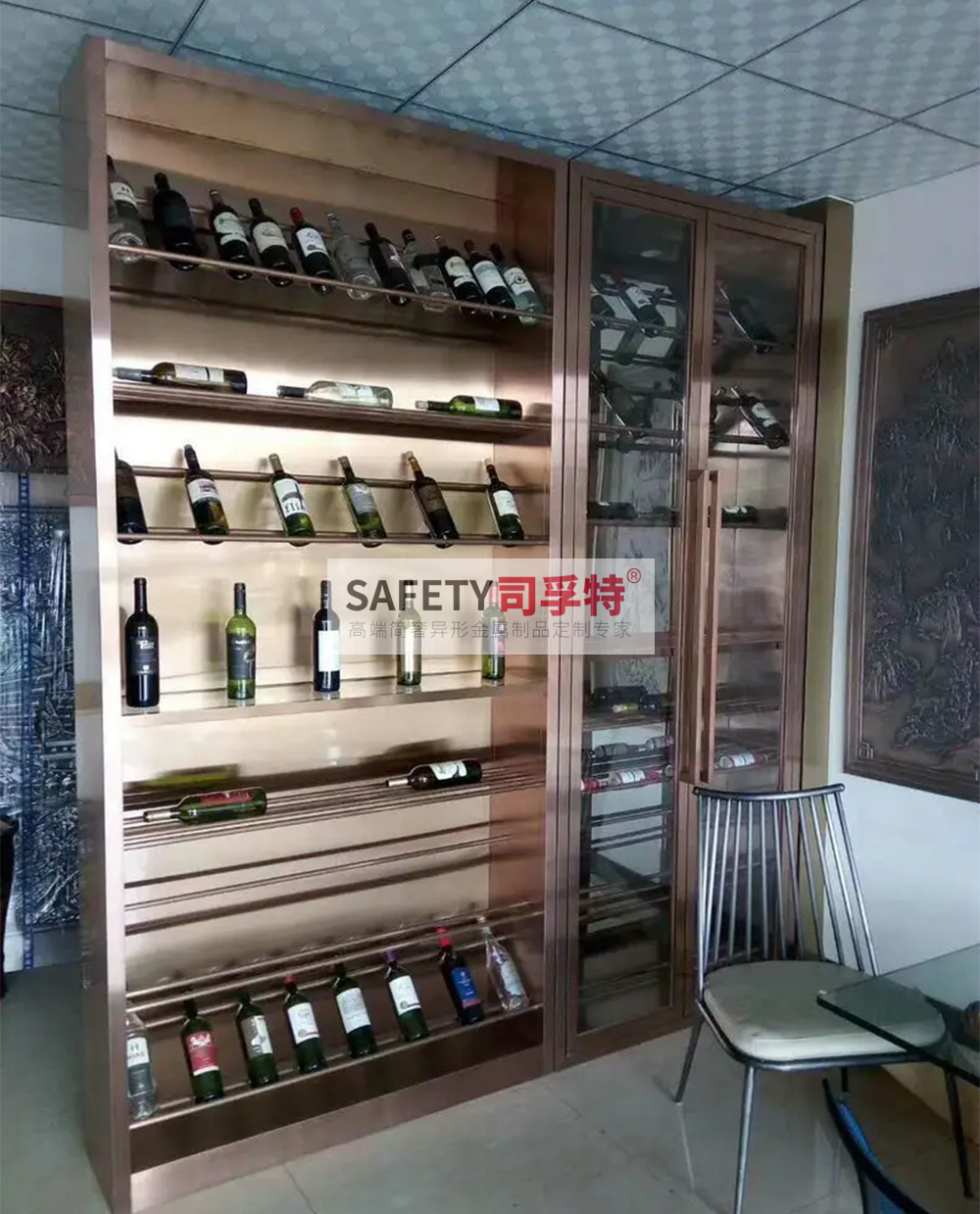 不銹鋼酒柜款式多樣，美觀時尚，經(jīng)久耐用(圖4)
