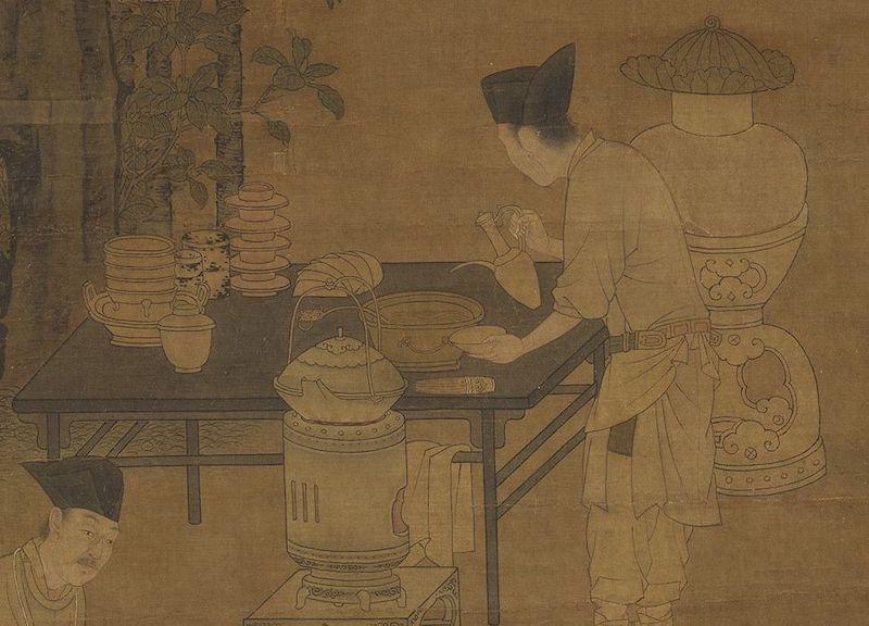 重拾“圍爐煮茶”文化，一起看看故宮藏畫里的“圍爐煮茶”[精制鋼圍爐茶桌](圖4)