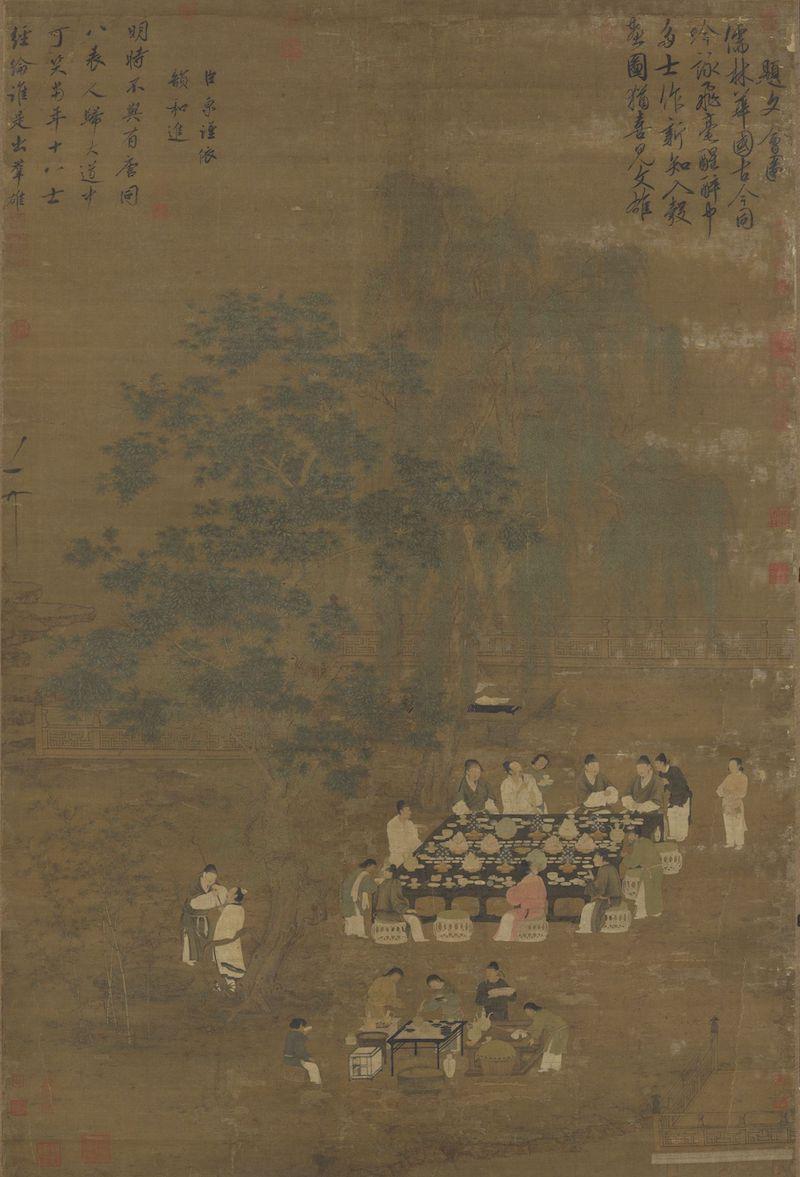 重拾“圍爐煮茶”文化，一起看看故宮藏畫里的“圍爐煮茶”[精制鋼圍爐茶桌](圖5)